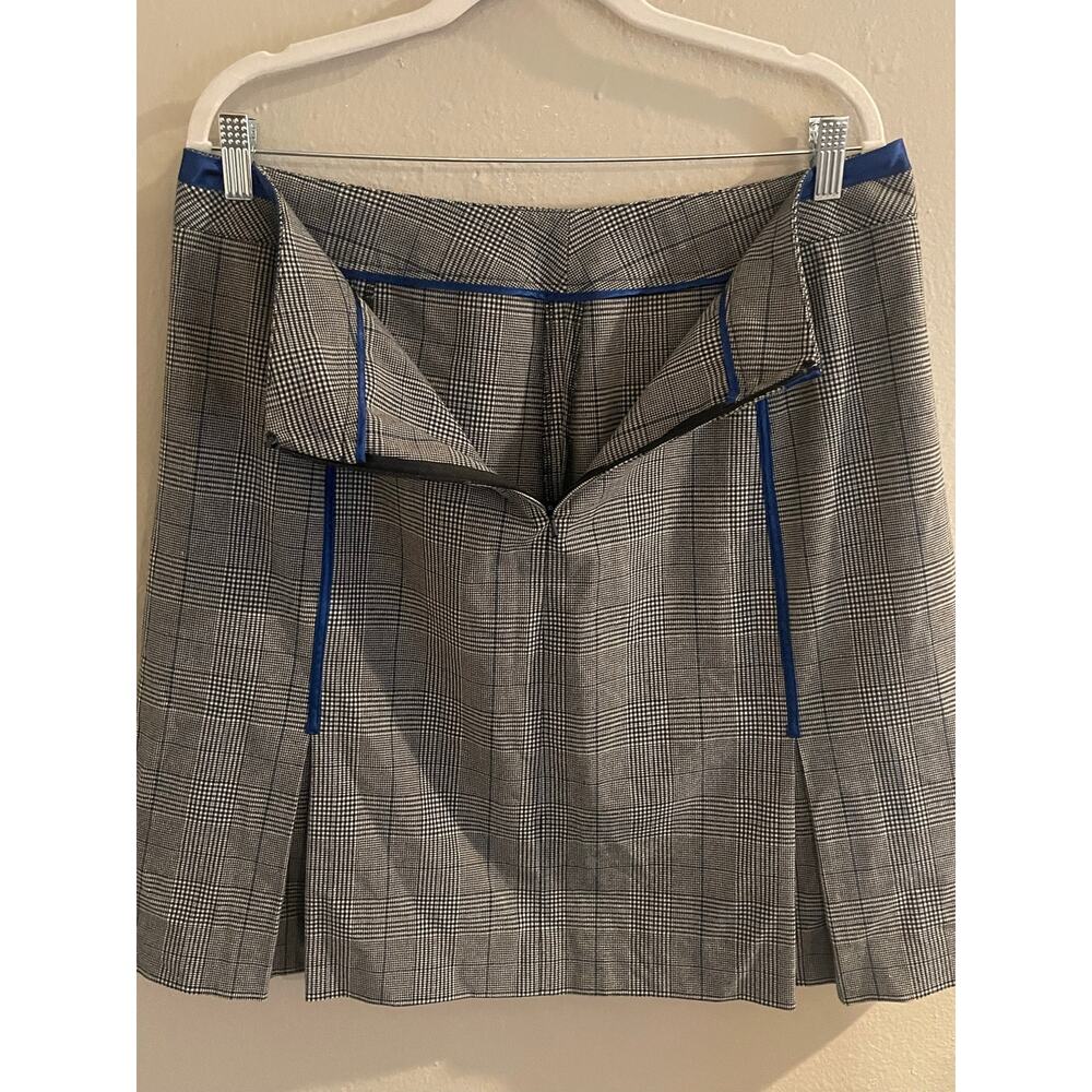 Lane Bryant Plaid A-Line Skirt Blue Trim Size 14 - Picture 7 of 11